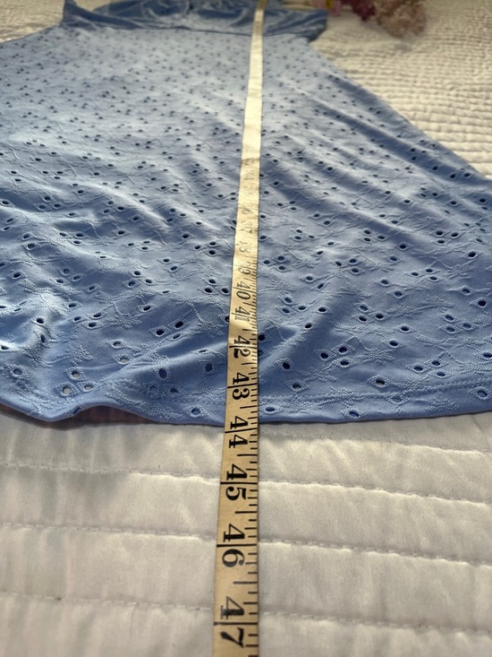 London Times Blue Crew Neck Sleeveless Midi Dress - Picture 9 of 9